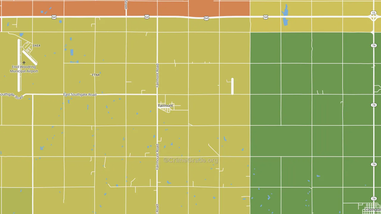 Fairmont, OK Map of Vandalism Rates