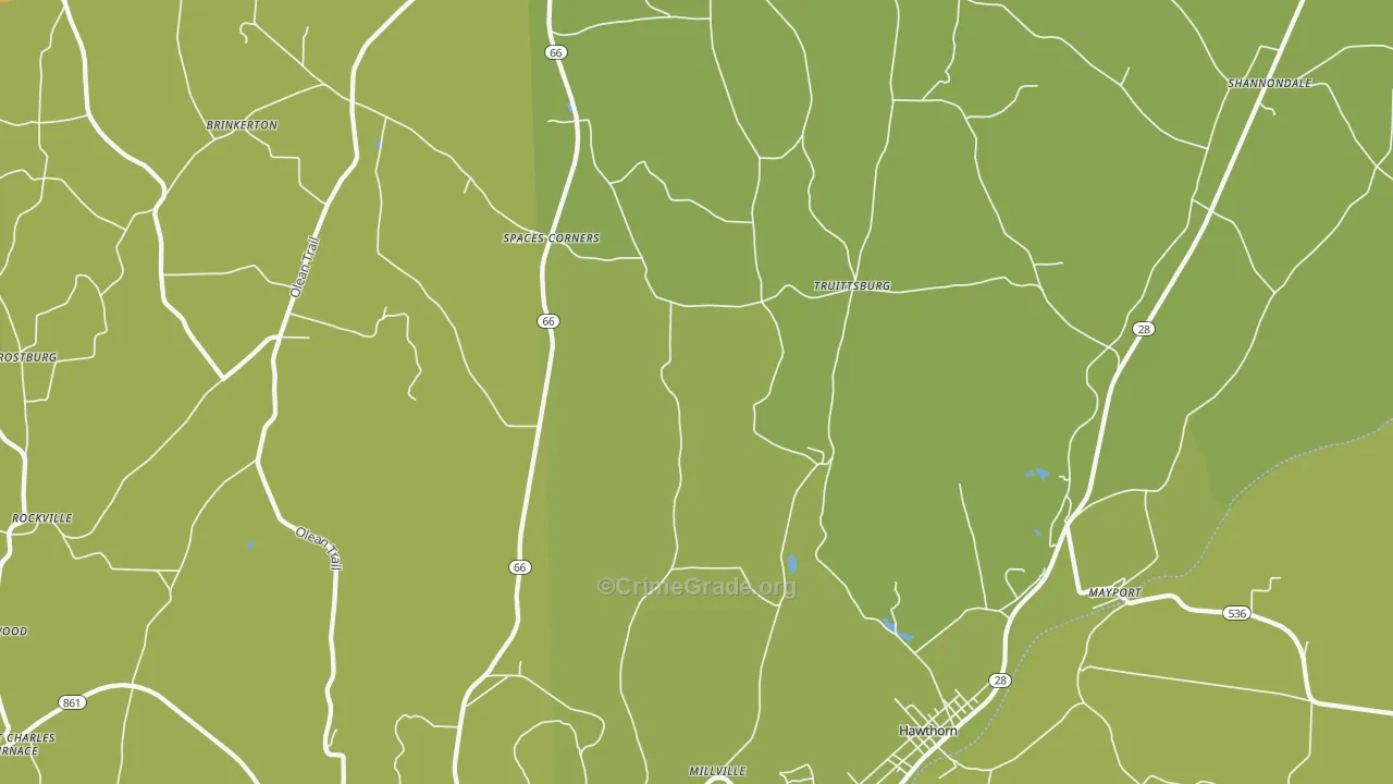 Fairmount City, PA Map of Vandalism Rates