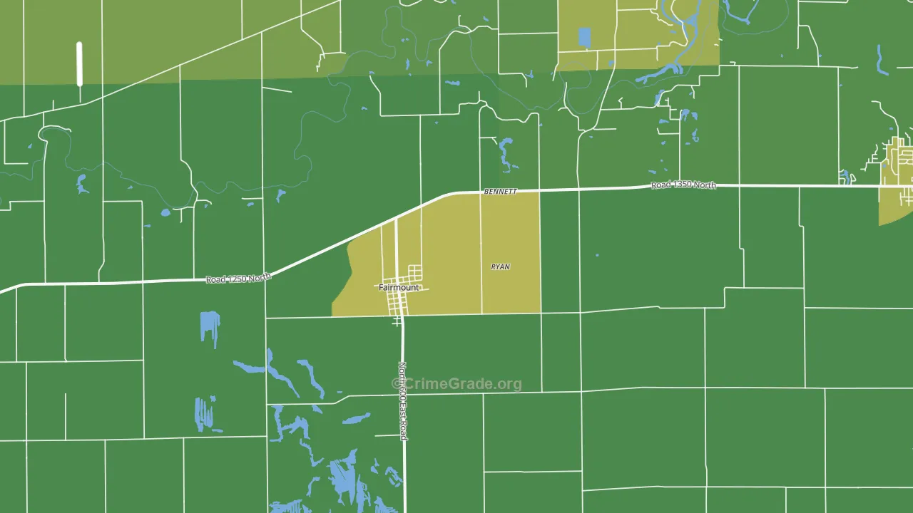 Fairmount, IL Map of Vandalism Rates