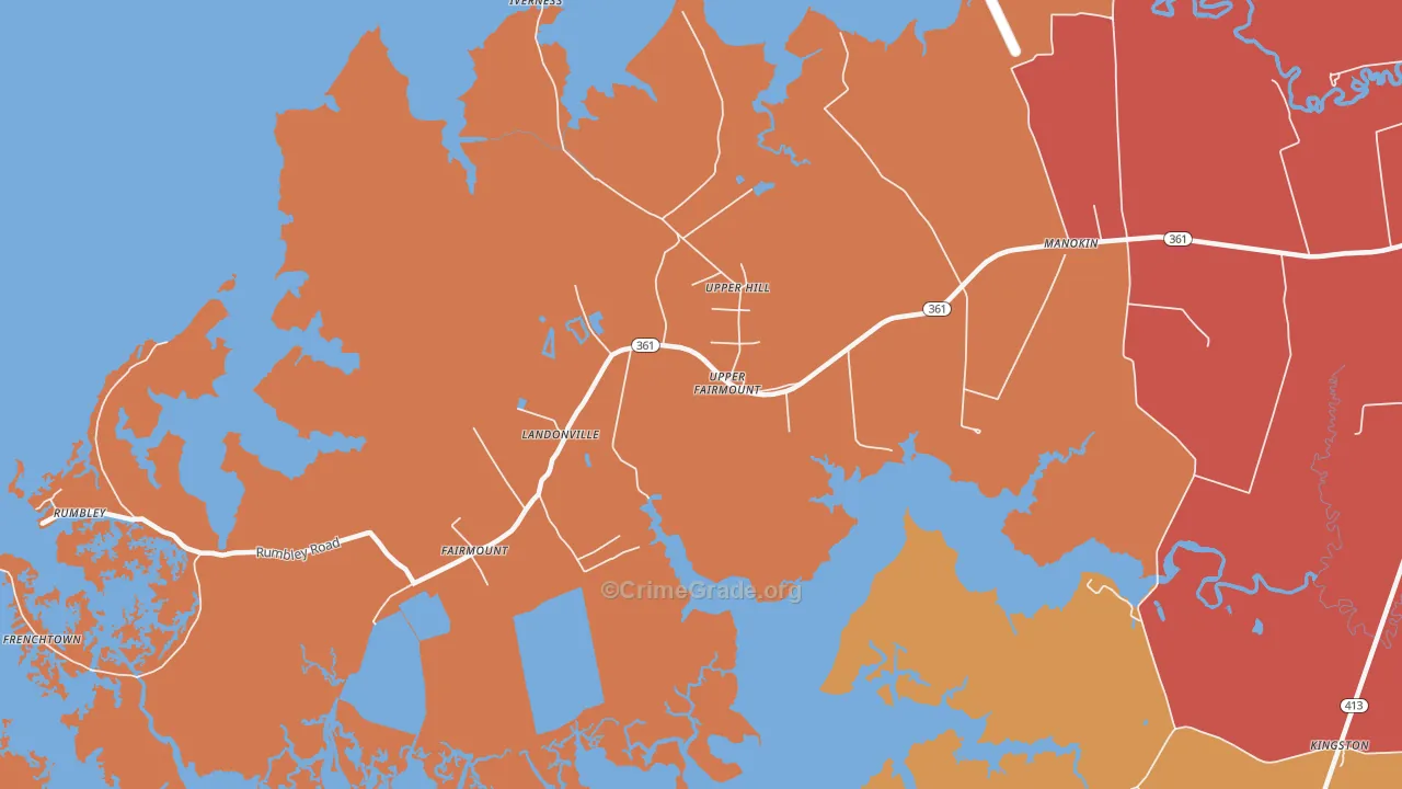 Fairmount, MD Map of Vandalism Rates