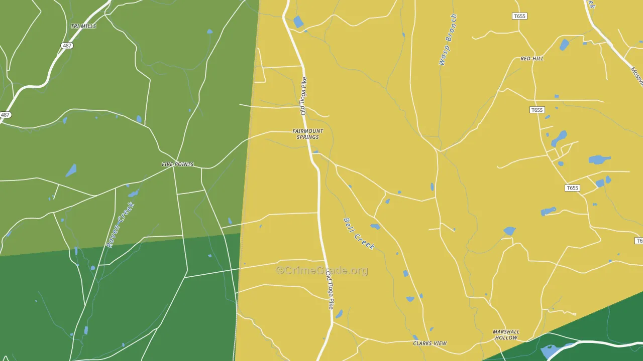 Fairmount Springs, PA Map of Vandalism Rates
