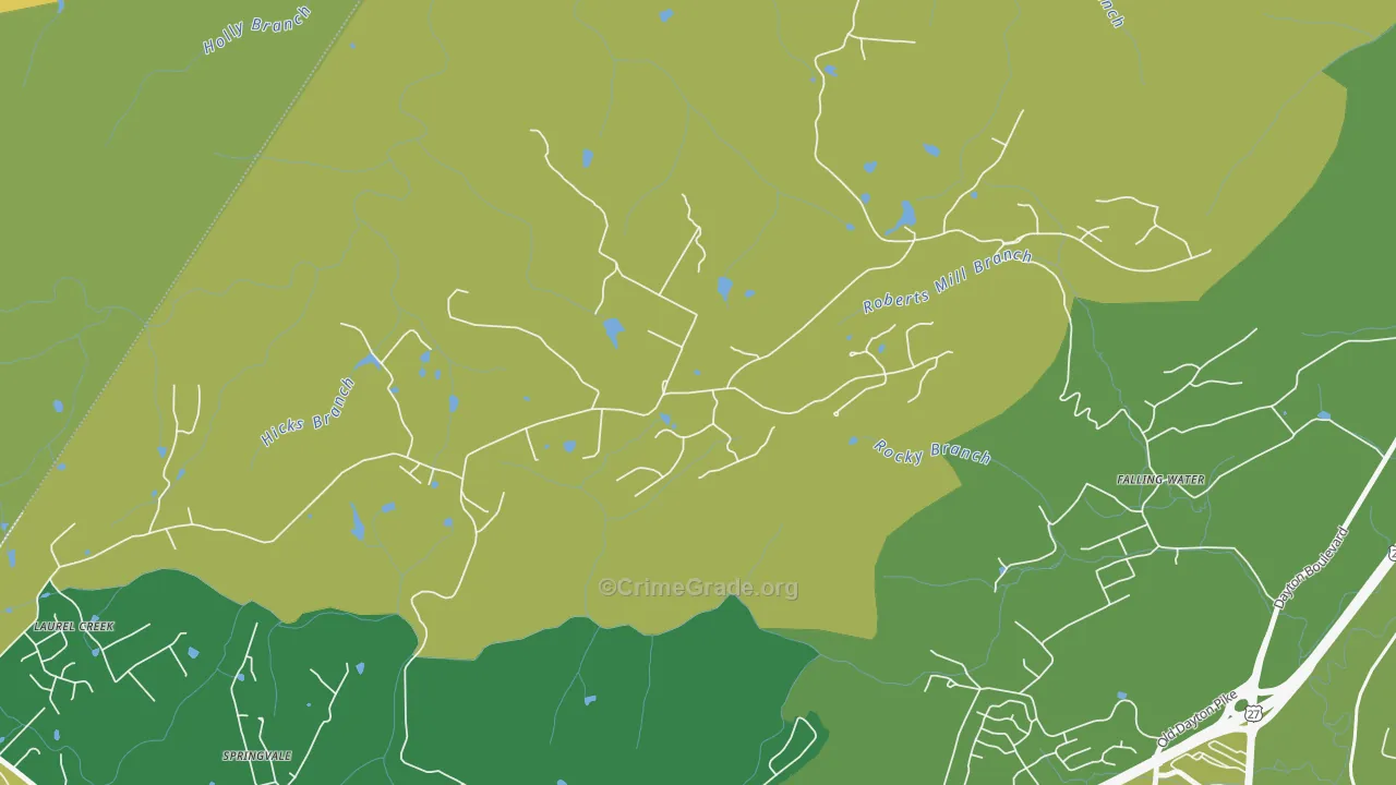 Fairmount, TN Map of Vandalism Rates