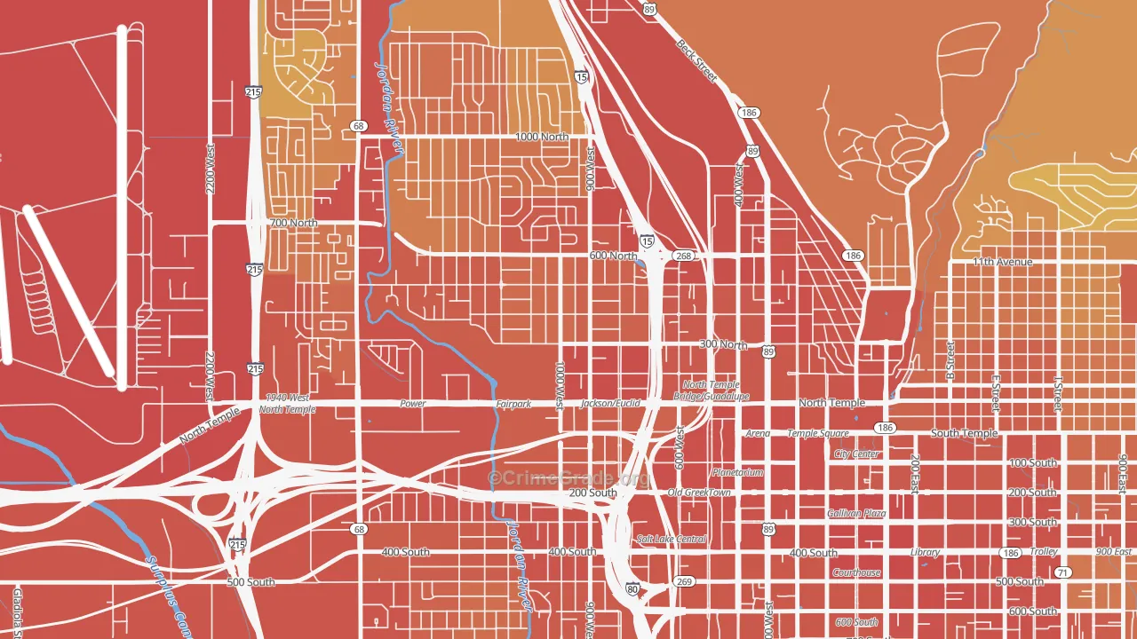 Fairpark, Salt Lake City, UT Map of Vandalism Rates