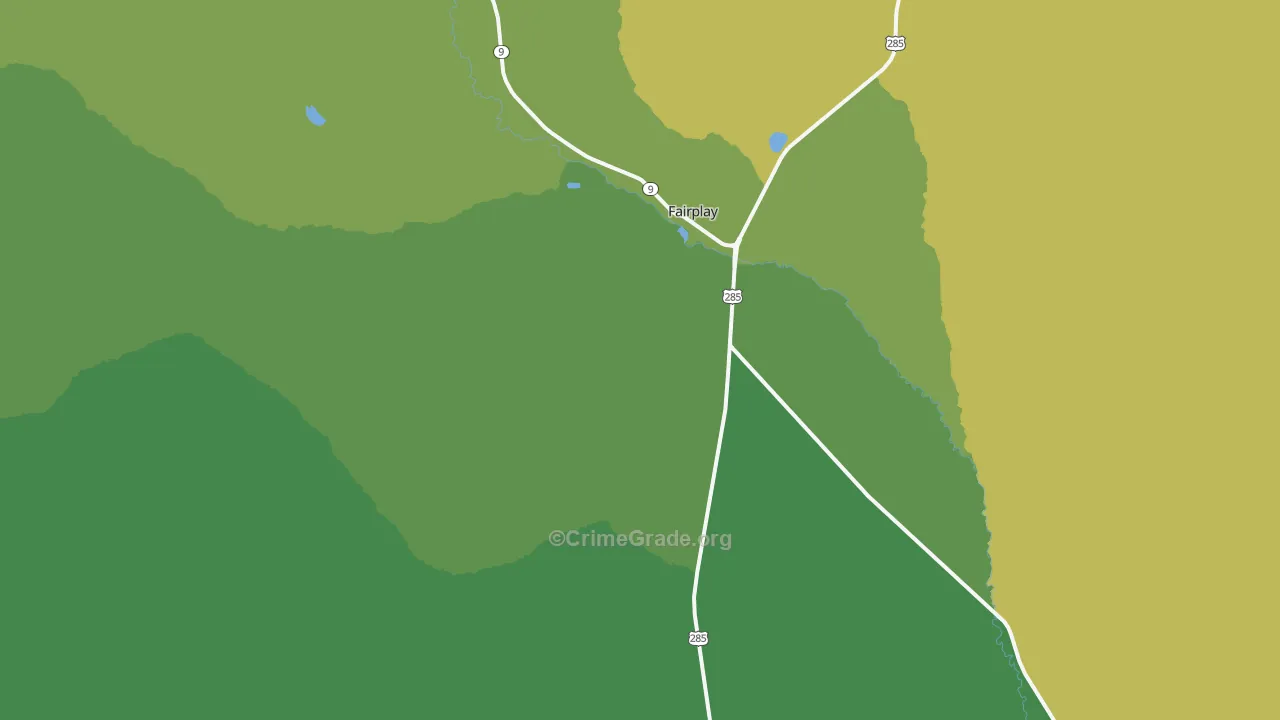 Fairplay, CO Map of Vandalism Rates