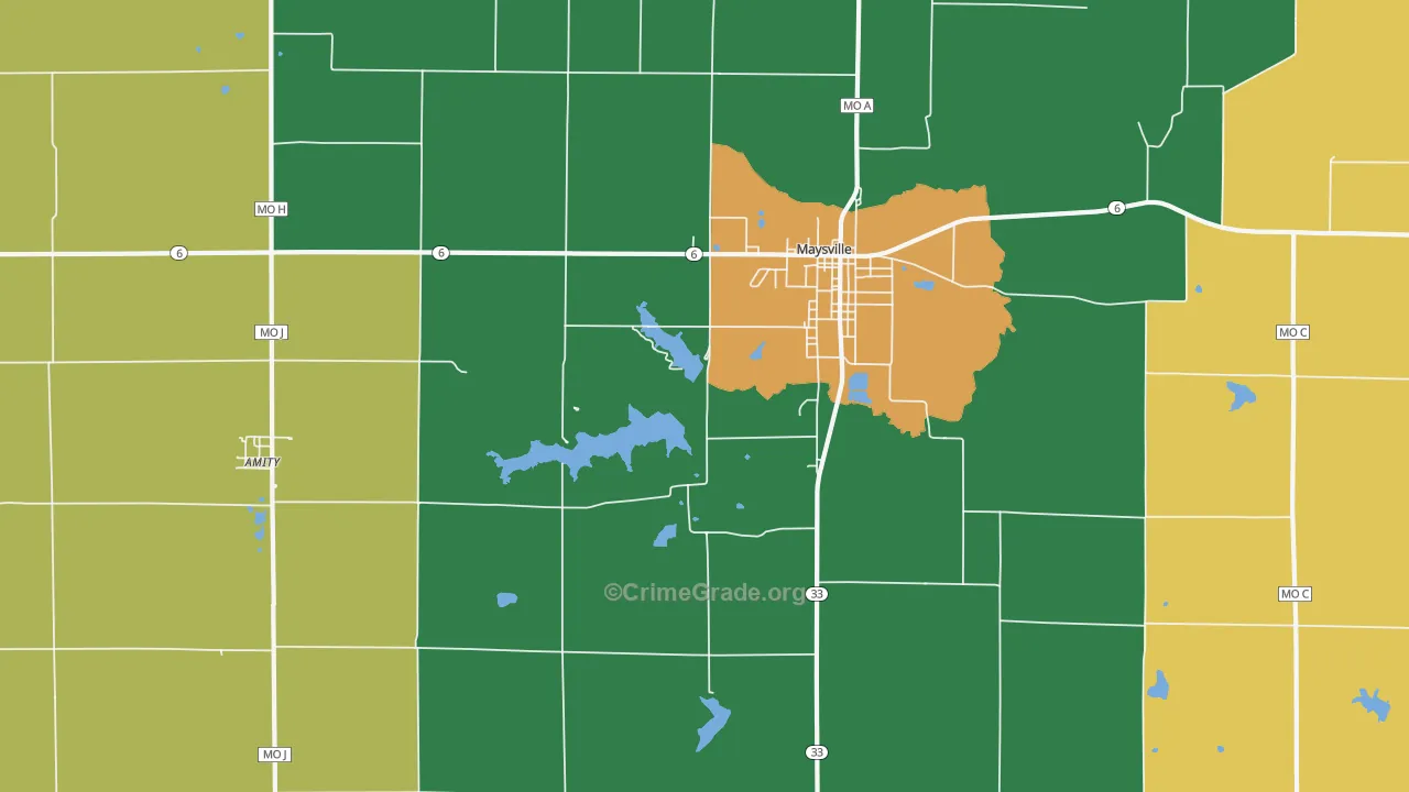 Fairport, MO Map of Vandalism Rates