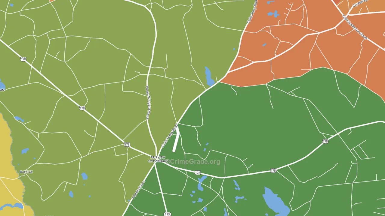 Fairview Crossroads, SC Map of Vandalism Rates