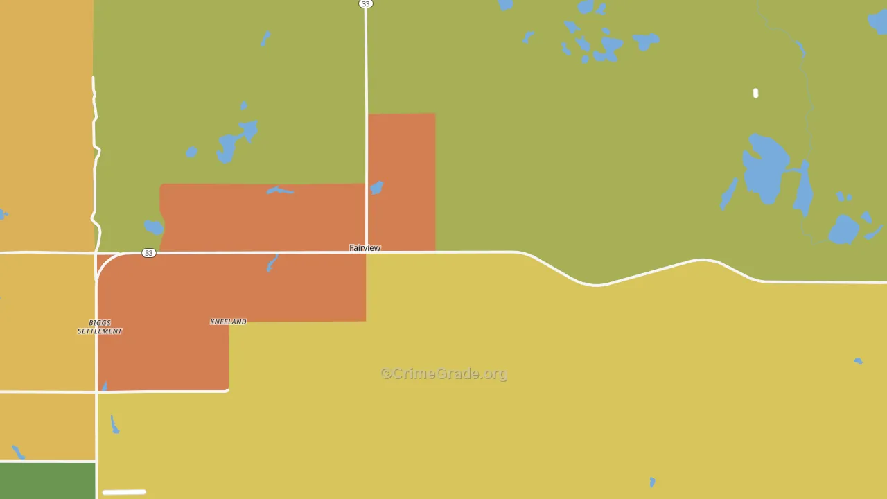 Fairview, MI Map of Vandalism Rates