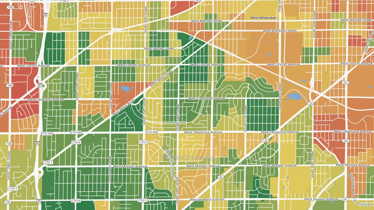 Fairview, Milwaukee, WI Map of Vandalism Rates
