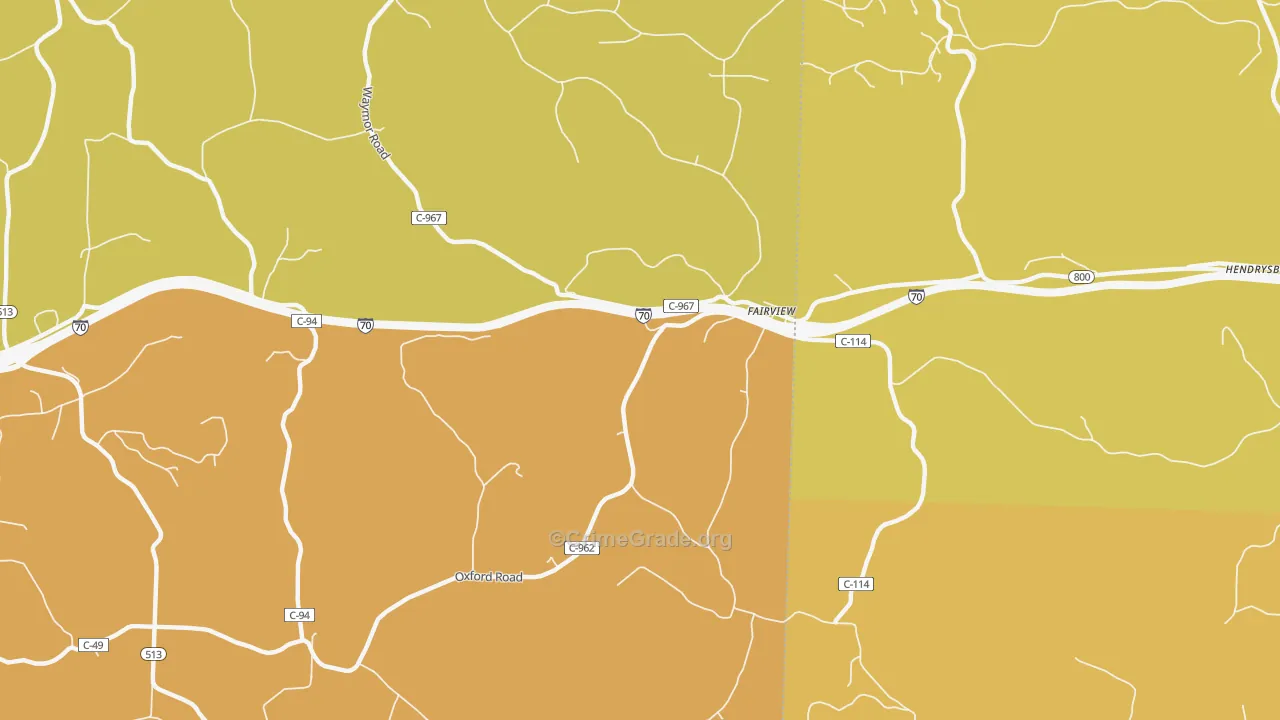 Fairview, OH Map of Vandalism Rates