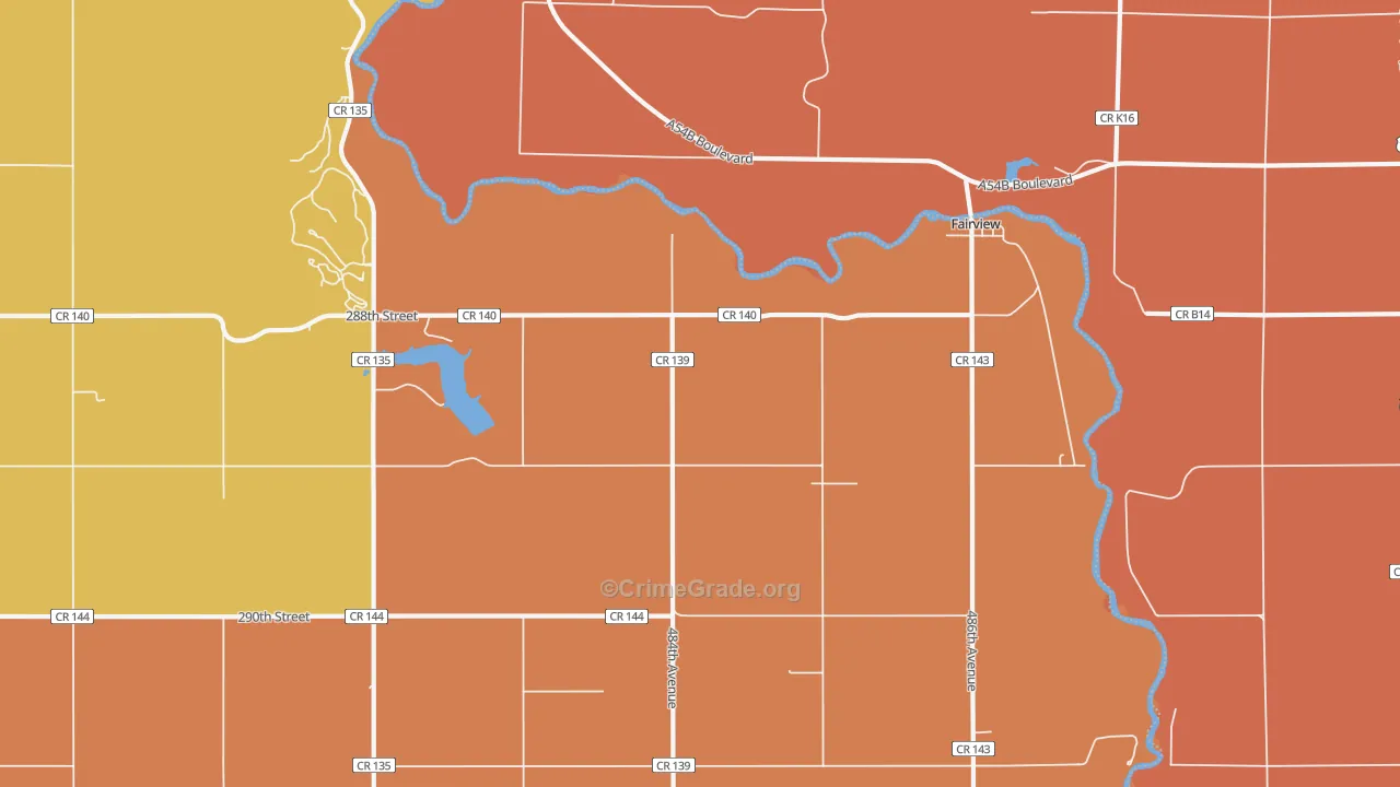 Fairview, SD Map of Vandalism Rates