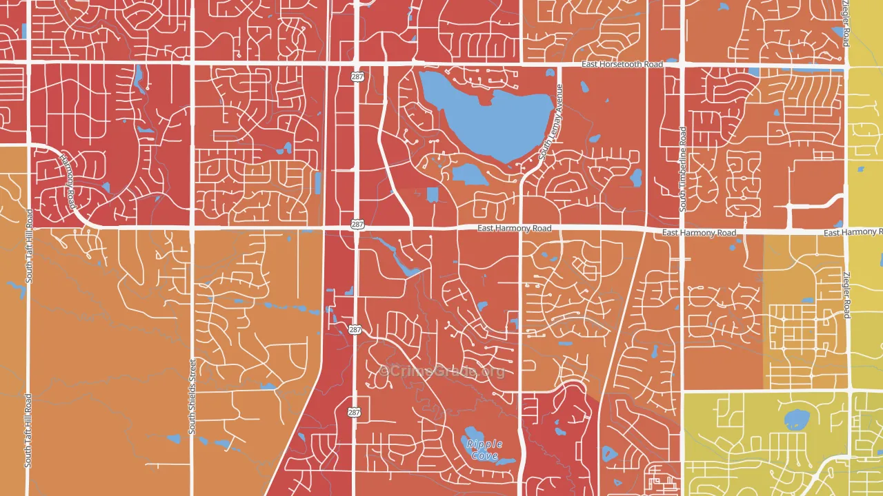 Fairway Estates, Fort Collins, CO Map of Vandalism Rates