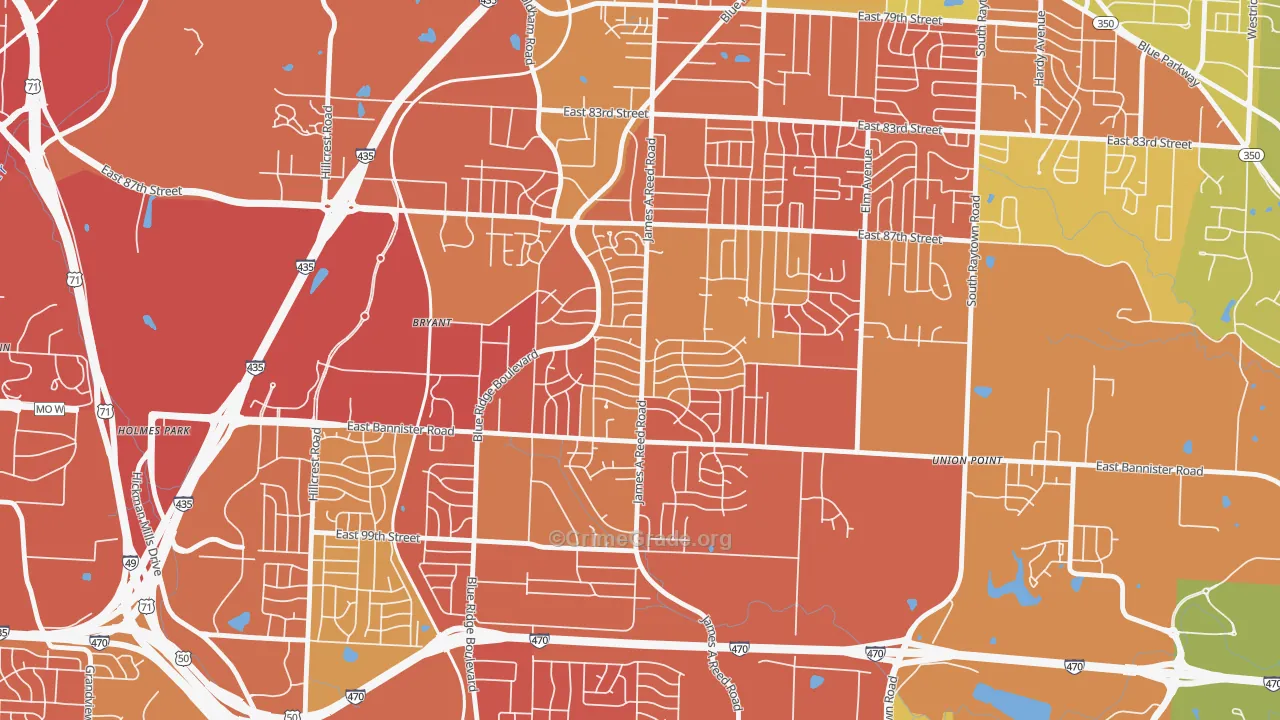 Fairwood and Robandee, Kansas City, MO Map of Vandalism Rates