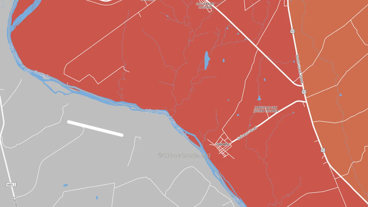 Falcon Village, TX Map of Vandalism Rates