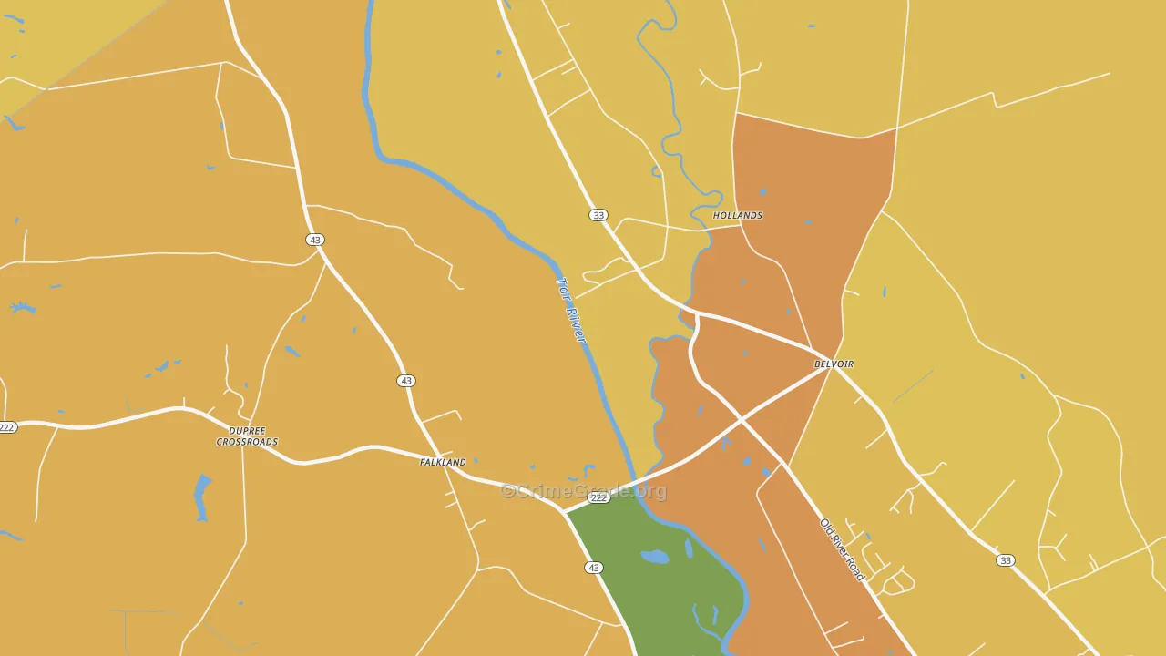Falkland, NC Map of Vandalism Rates