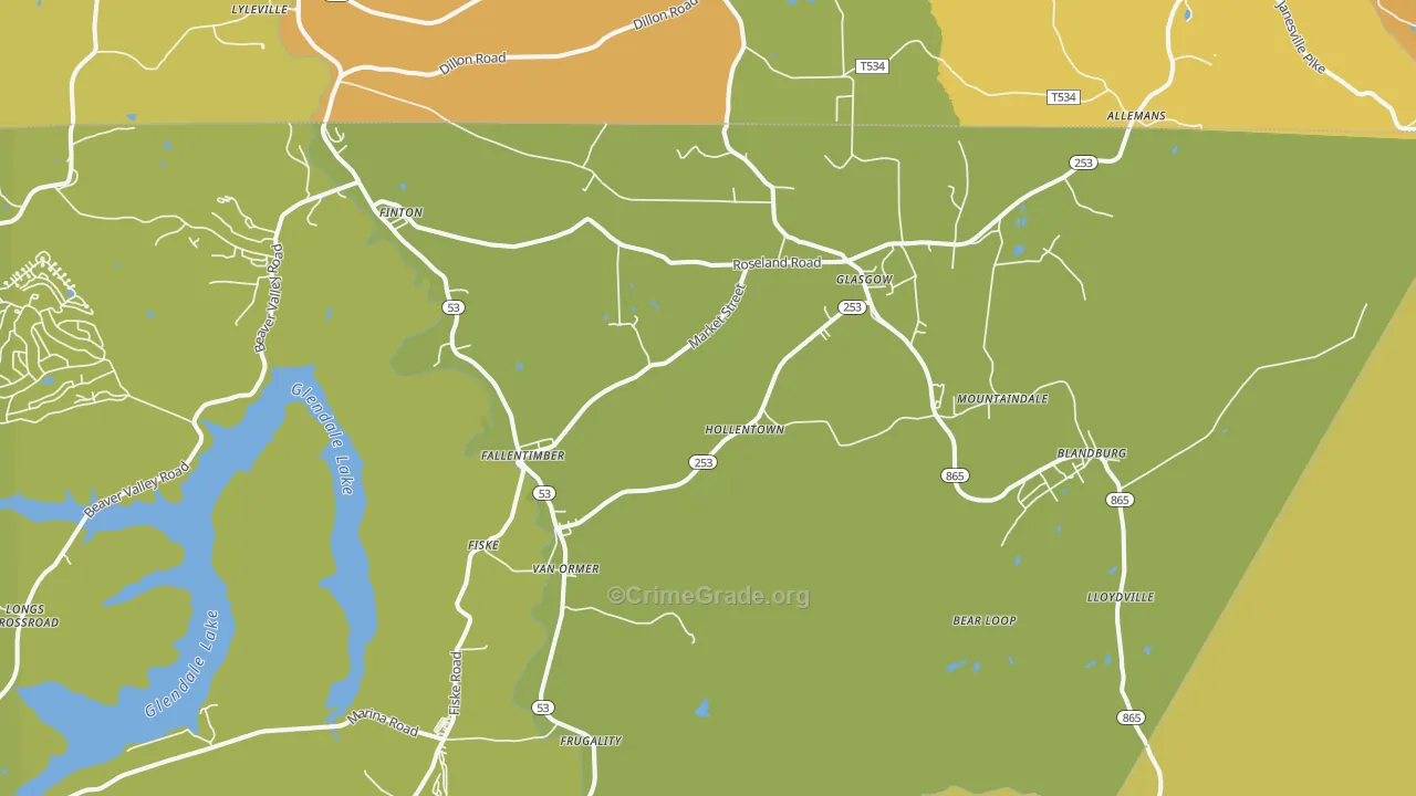 Fallentimber, PA Map of Vandalism Rates