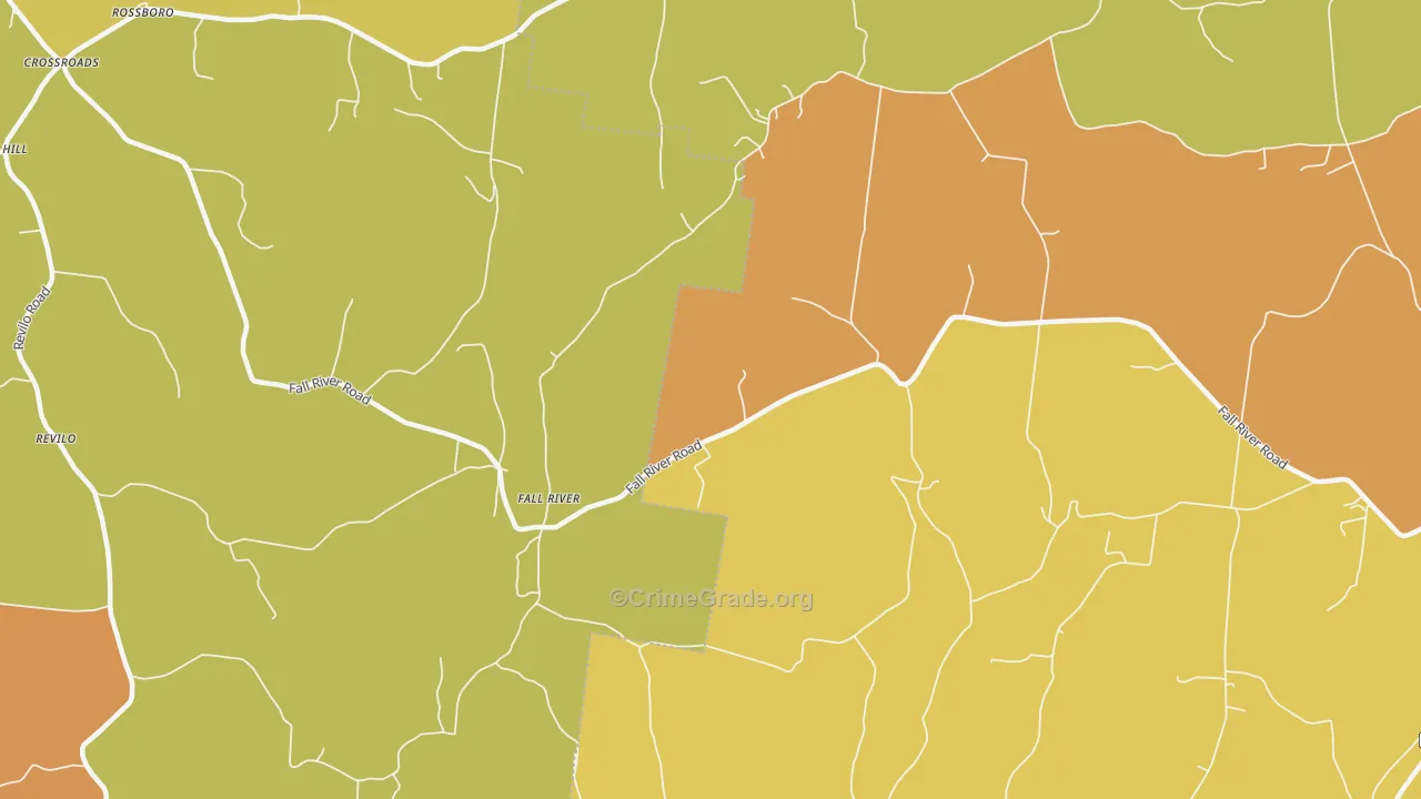 Fallriver, TN Map of Vandalism Rates