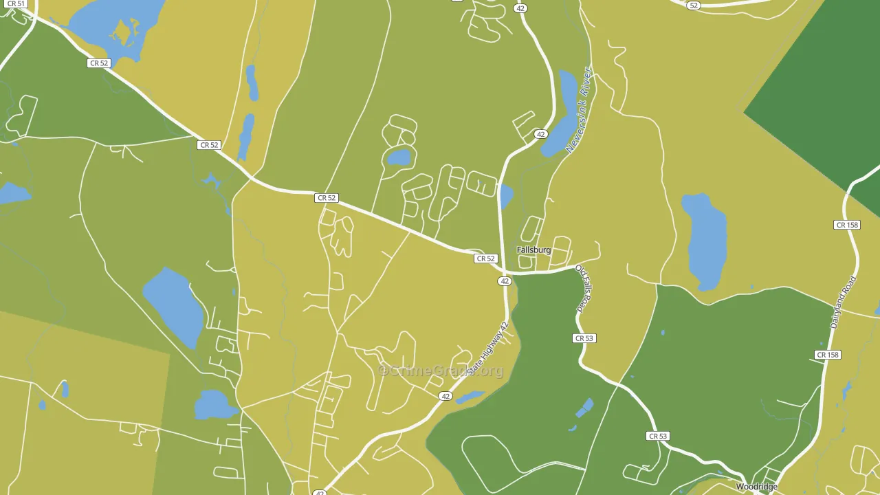 Fallsburg, NY Map of Vandalism Rates