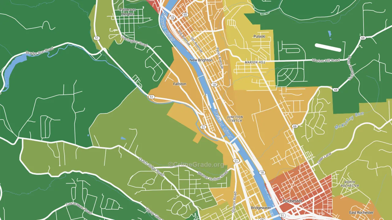 Fallston, PA Map of Vandalism Rates