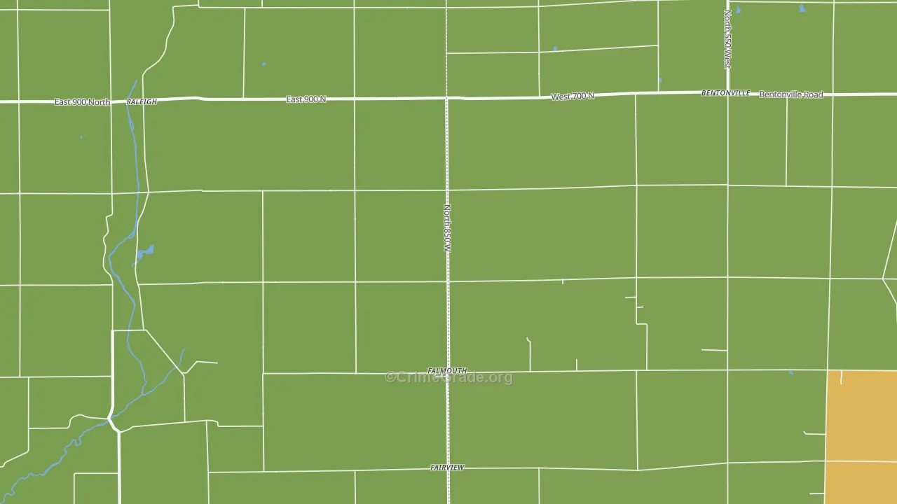 Falmouth, IN Map of Vandalism Rates
