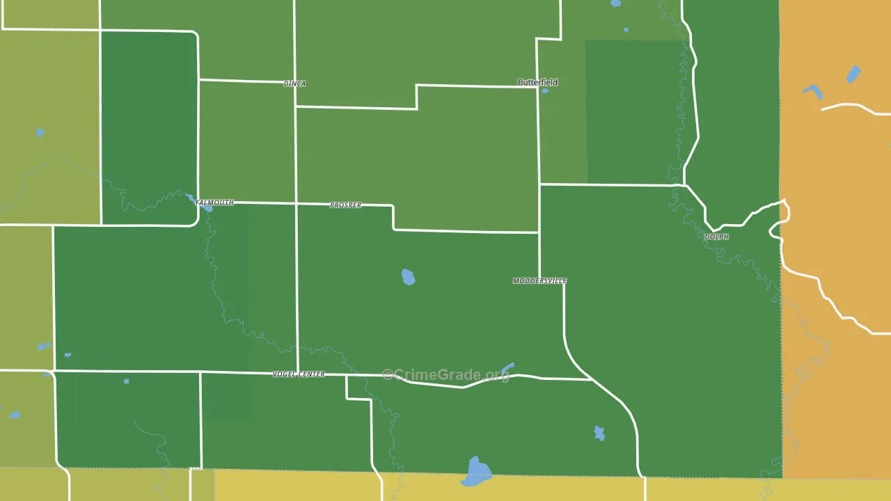 Falmouth, MI Map of Vandalism Rates