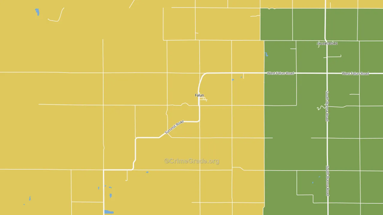 Falun, KS Map of Vandalism Rates