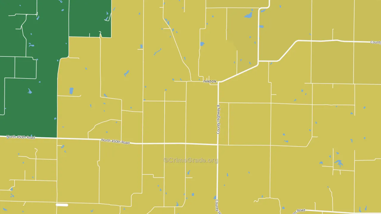 Fandon, IL Map of Vandalism Rates