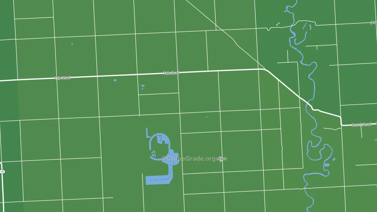 Fargo, MI Map of Vandalism Rates