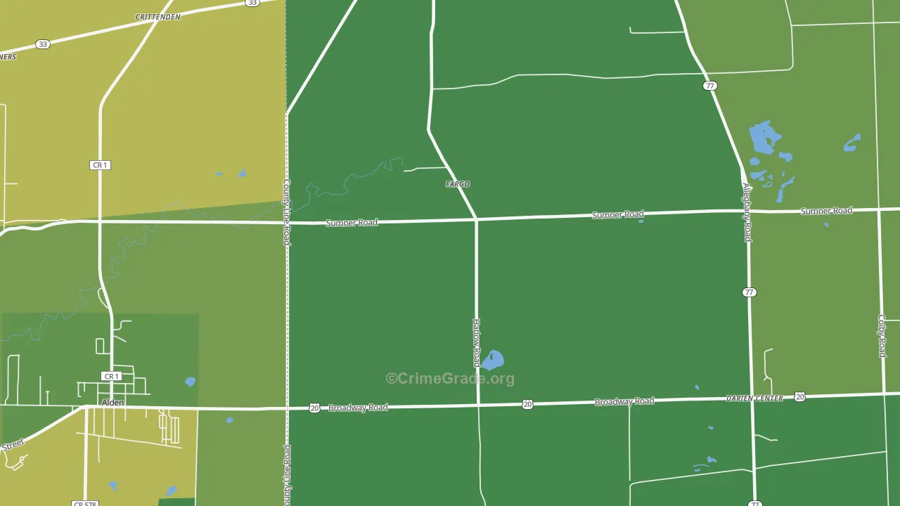 Fargo, NY Map of Vandalism Rates