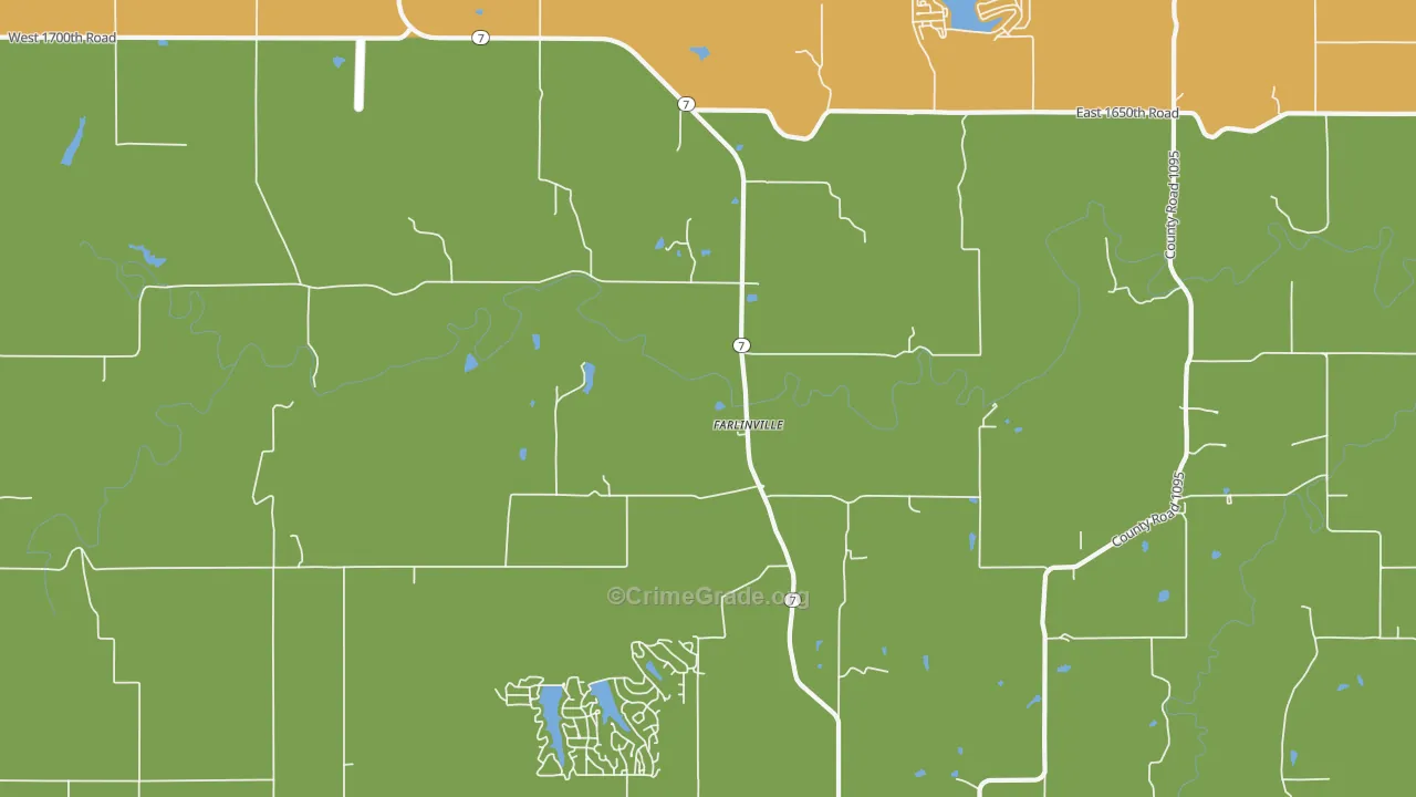Farlinville, KS Map of Vandalism Rates