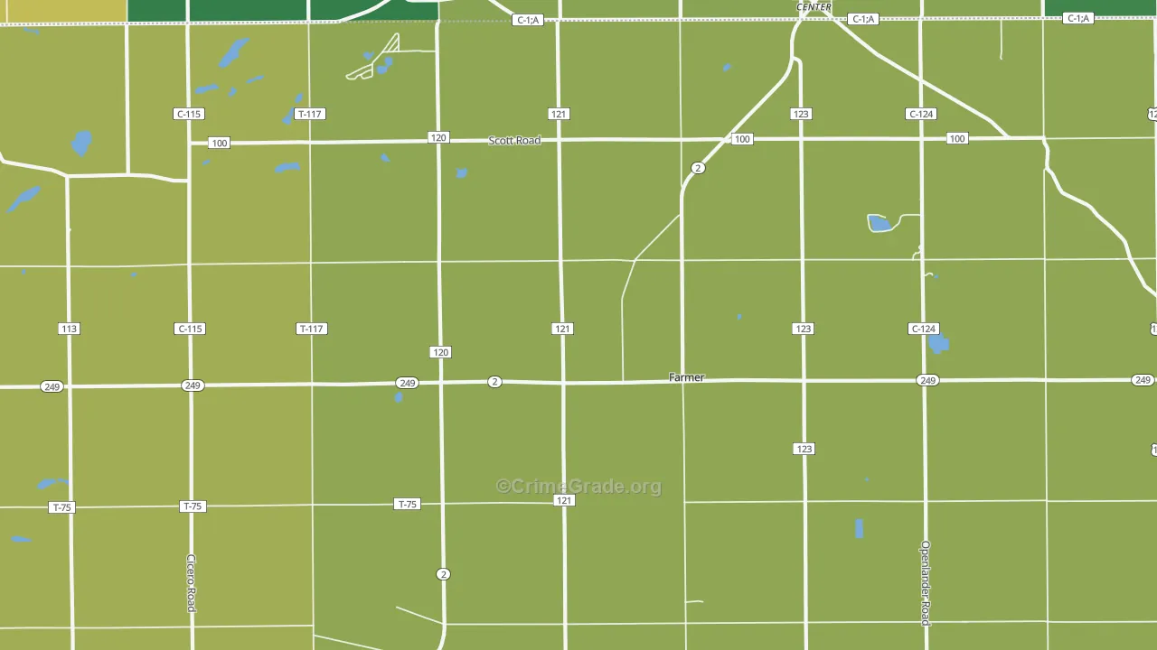 Farmer, OH Map of Vandalism Rates