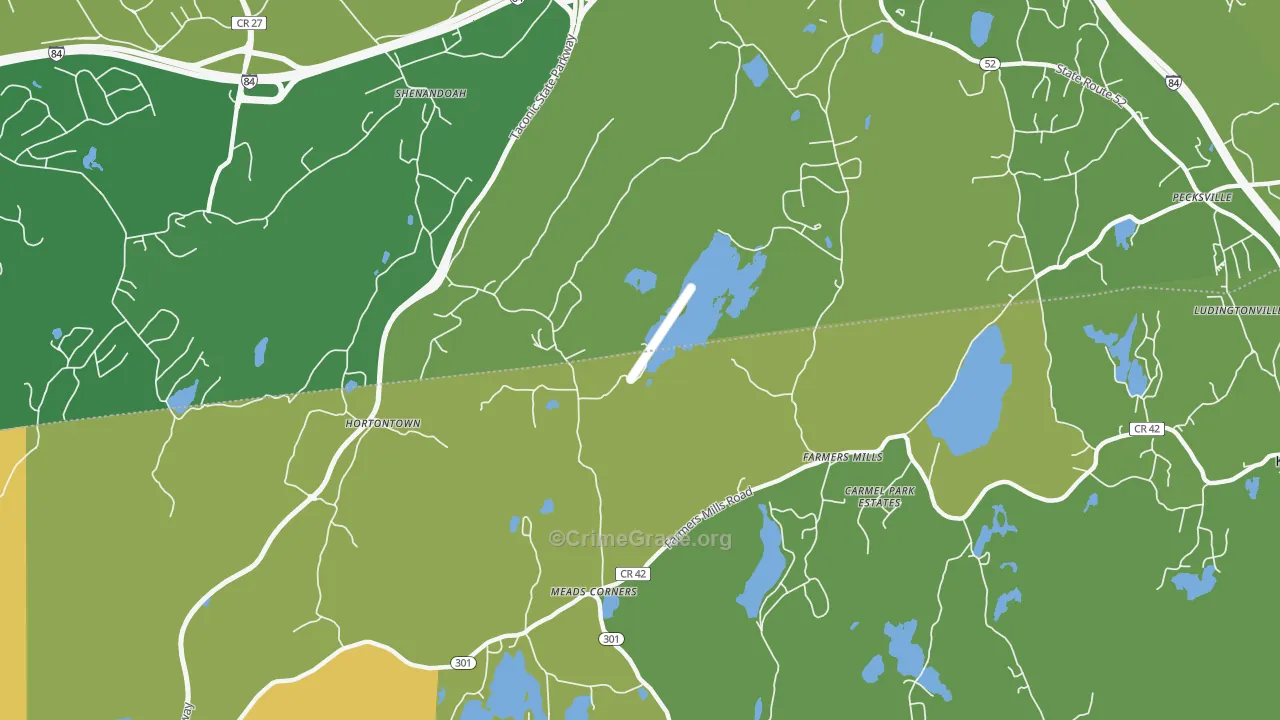 Farmers Mills, NY Map of Vandalism Rates