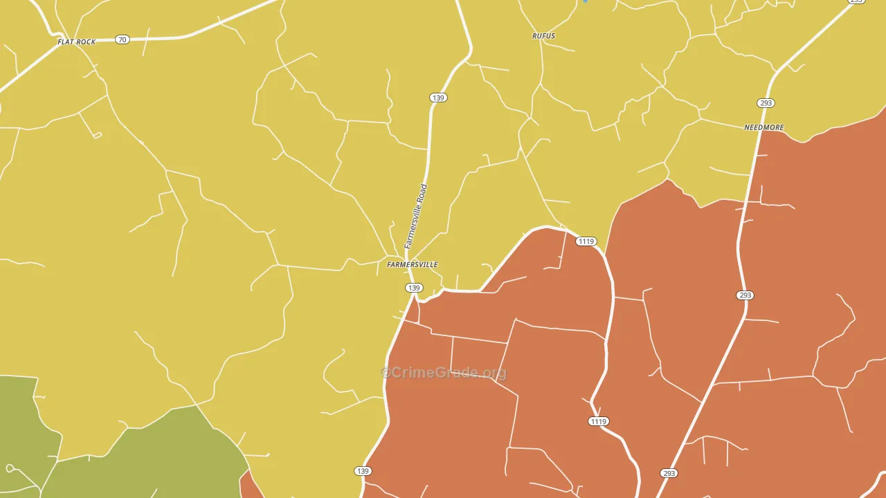 Farmersville, KY Map of Vandalism Rates