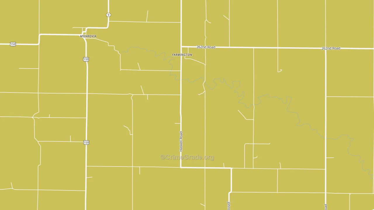 Farmington, KS Map of Vandalism Rates