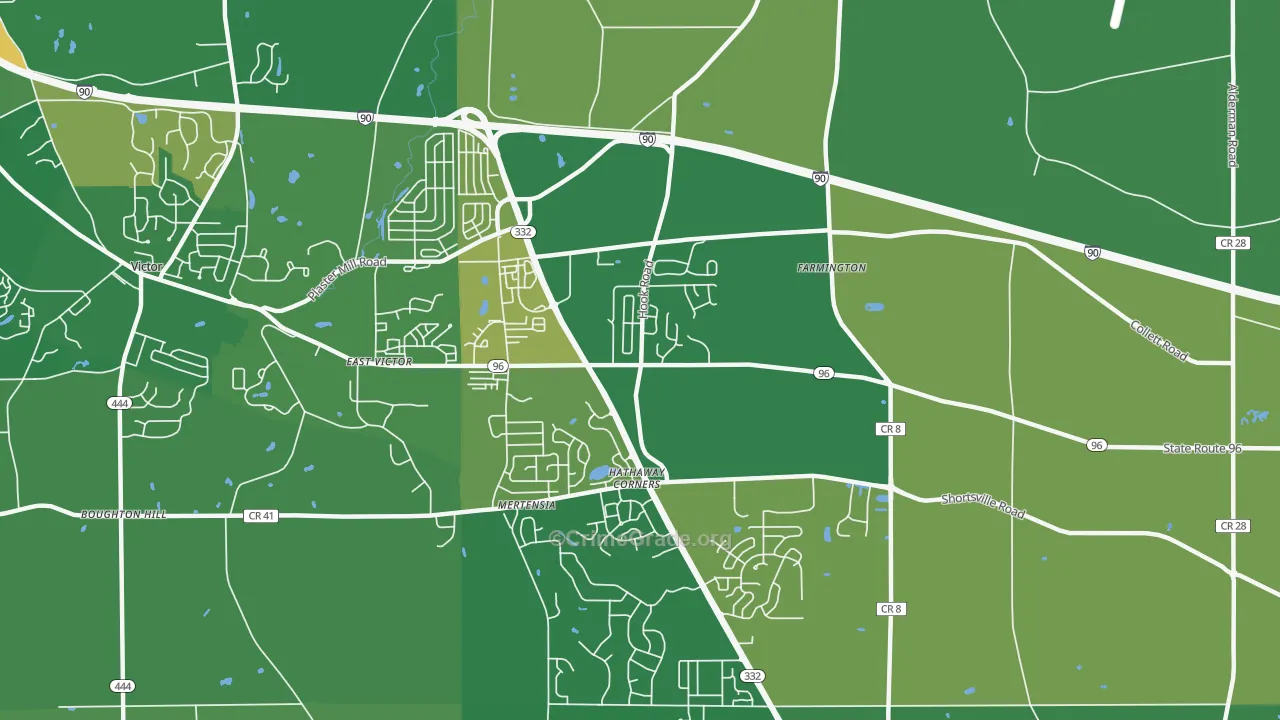 Farmington, NY Map of Vandalism Rates