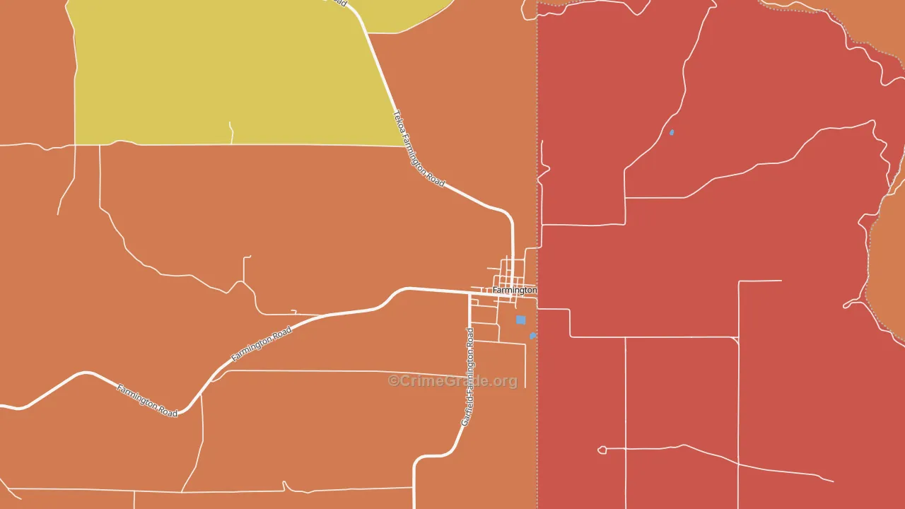 Farmington, WA Map of Vandalism Rates