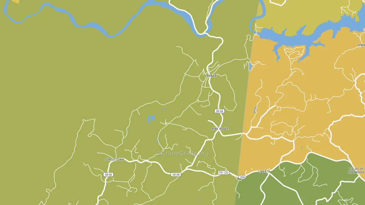 Farner, TN Map of Vandalism Rates