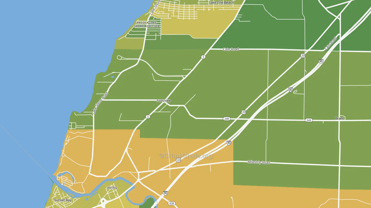 Farnham, NY Map of Vandalism Rates