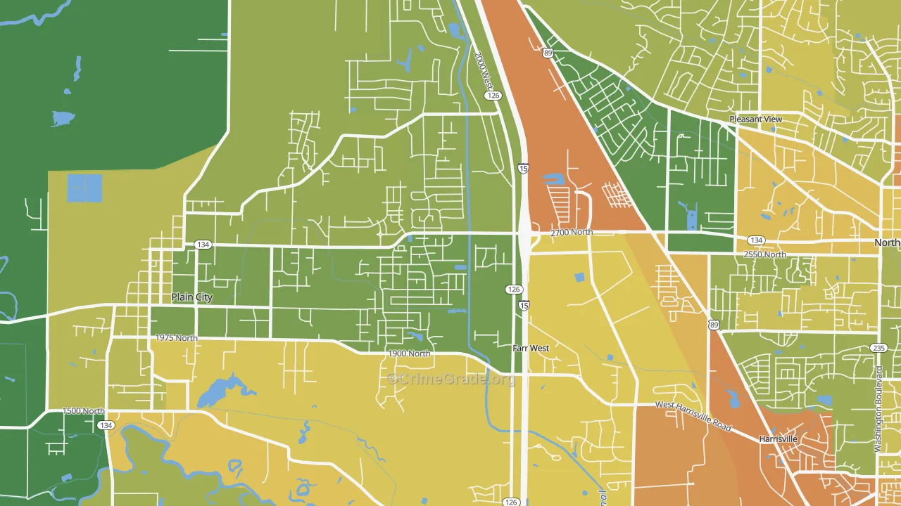 Farr West, UT Map of Vandalism Rates