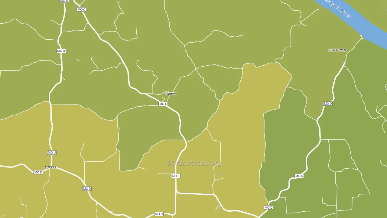 Farrar, MO Map of Vandalism Rates