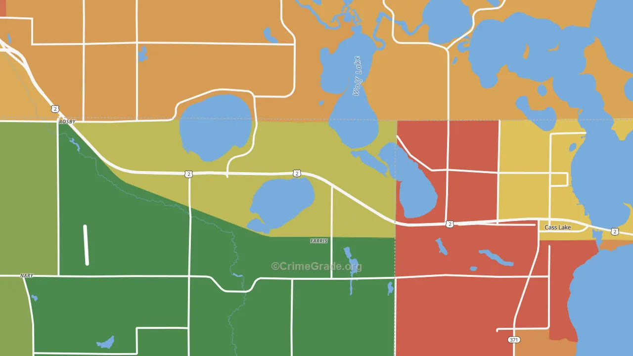 Farris, MN Map of Vandalism Rates