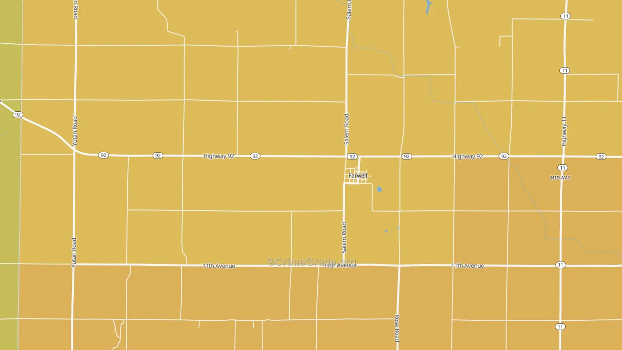 Farwell, NE Map of Vandalism Rates