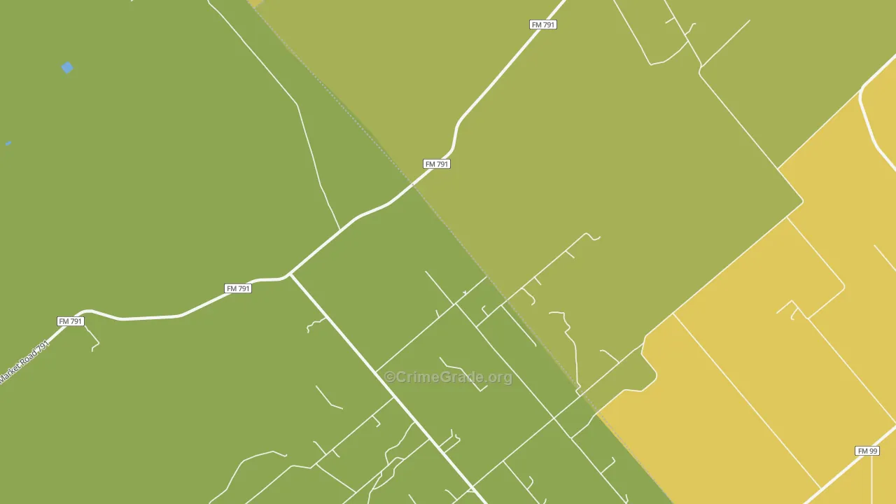 Fashing, TX Map of Vandalism Rates