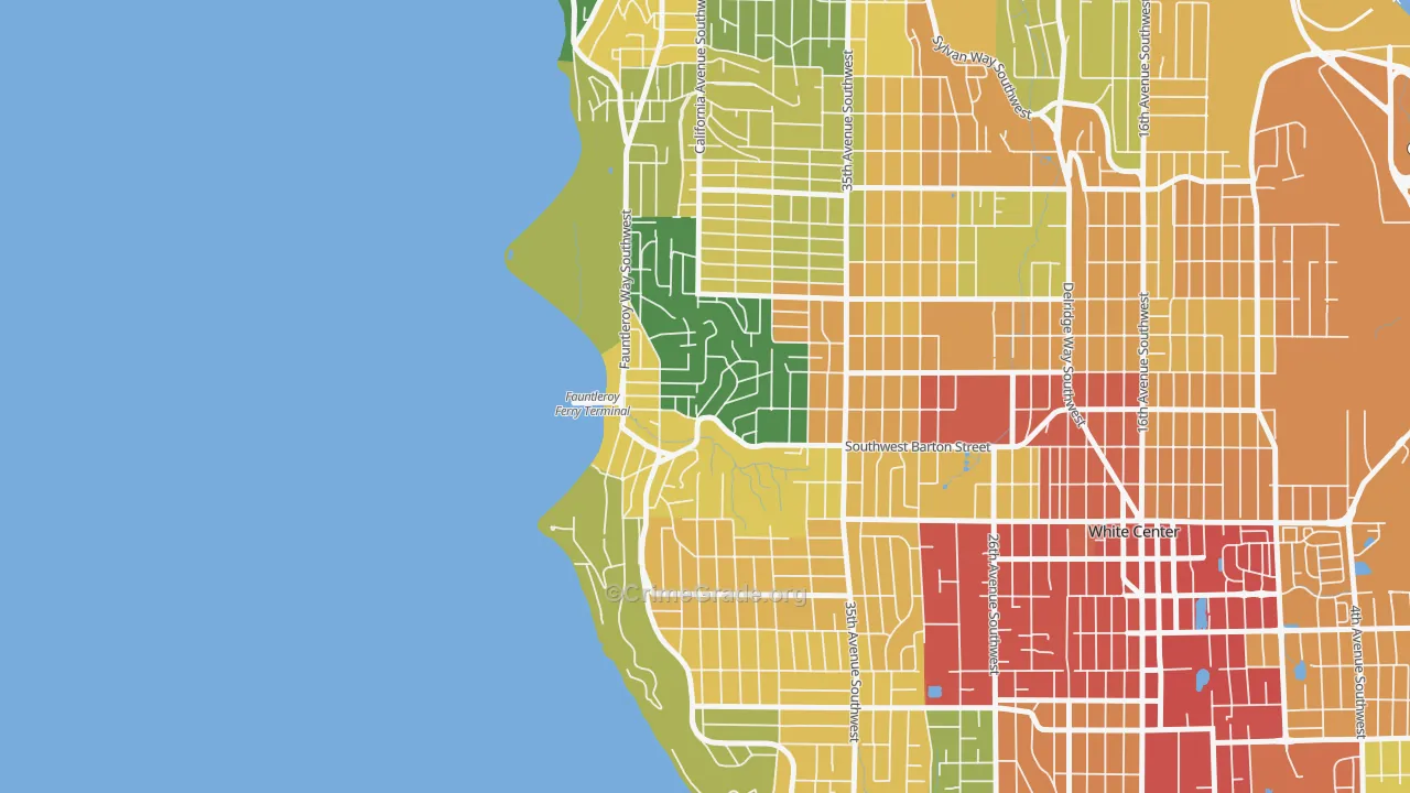 Fauntleroy, Seattle, WA Map of Vandalism Rates