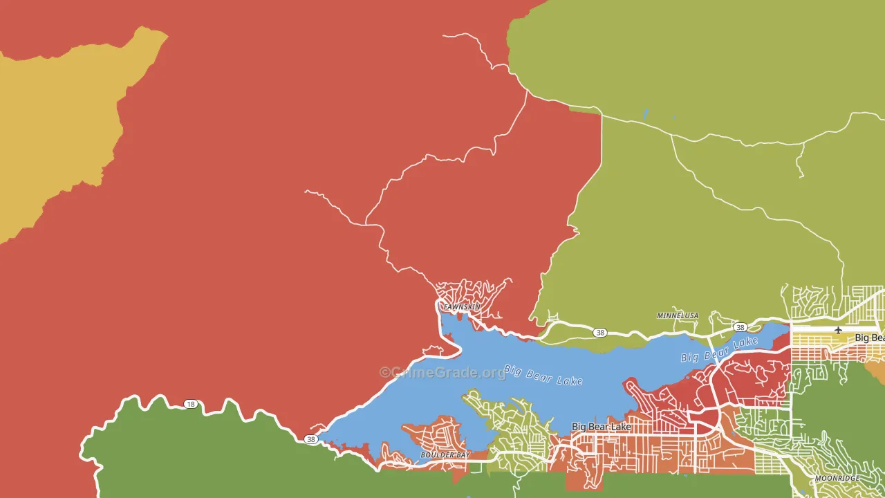 Fawnskin, CA Map of Vandalism Rates