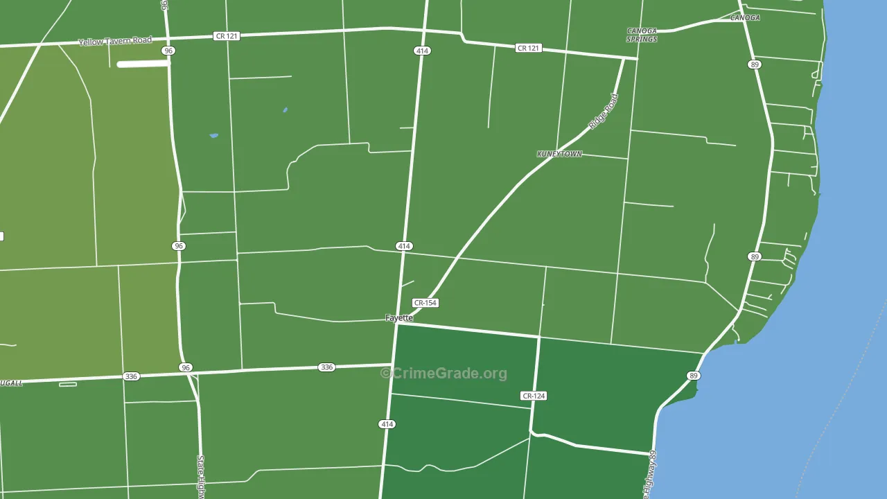 Fayette, NY Map of Vandalism Rates