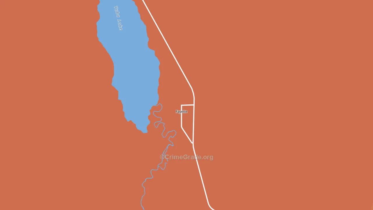 Fayette, UT Map of Vandalism Rates