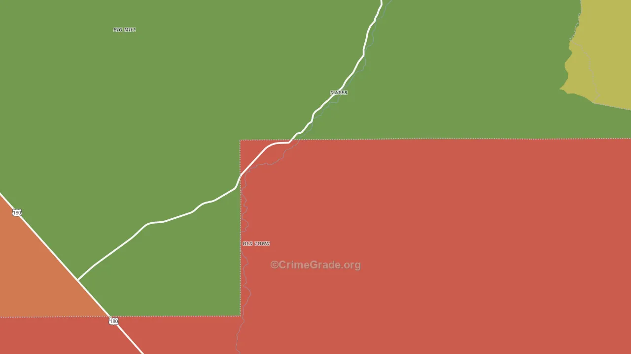 Faywood, NM Map of Vandalism Rates