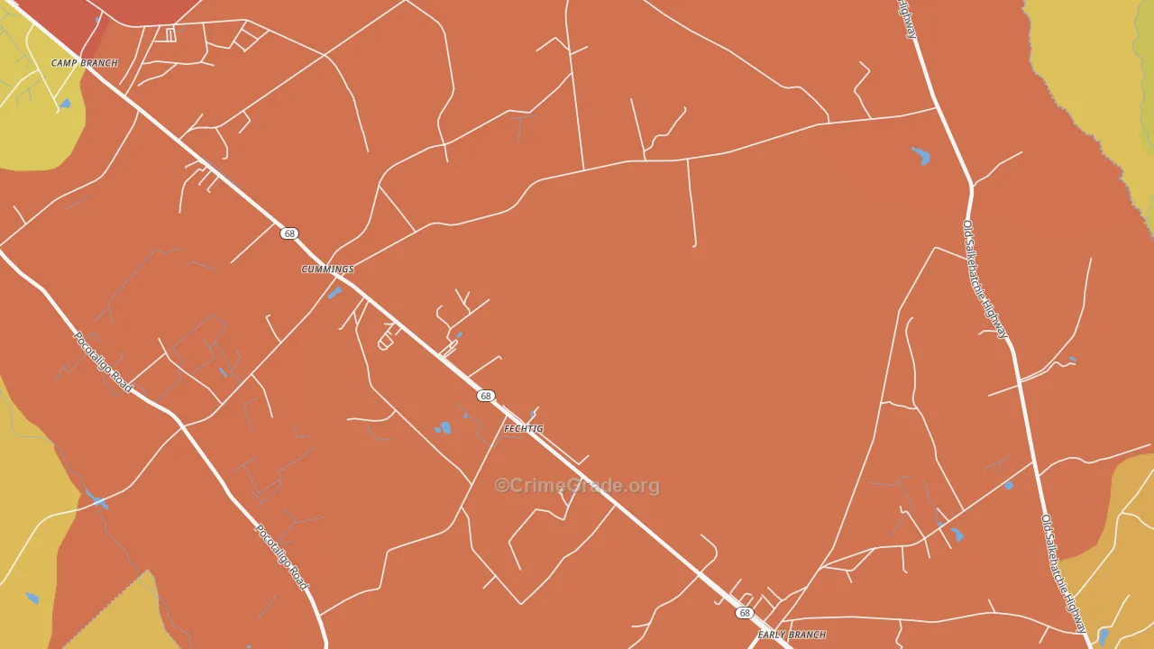 Fechtig, SC Map of Vandalism Rates