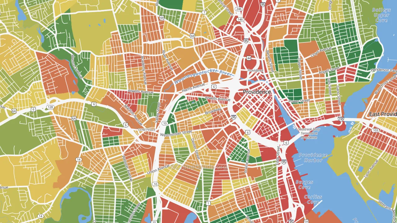 Federal Hill, Providence, RI Map of Vandalism Rates