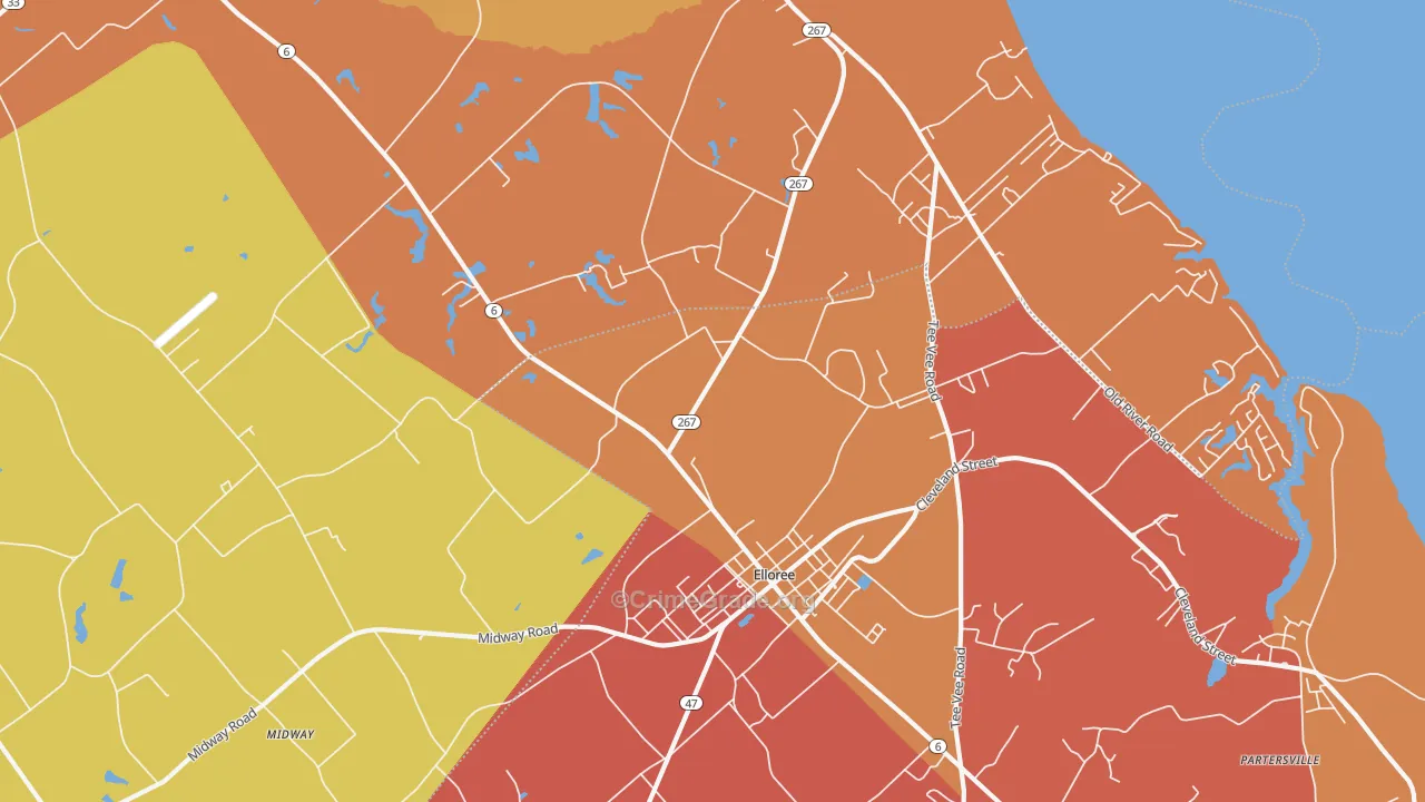 Felderville, SC Map of Vandalism Rates